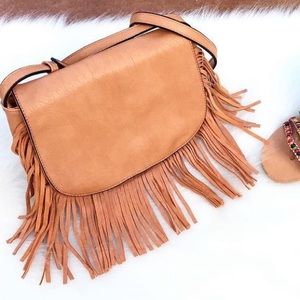 Moda Luxe Boho Fringe Crossbody Bag